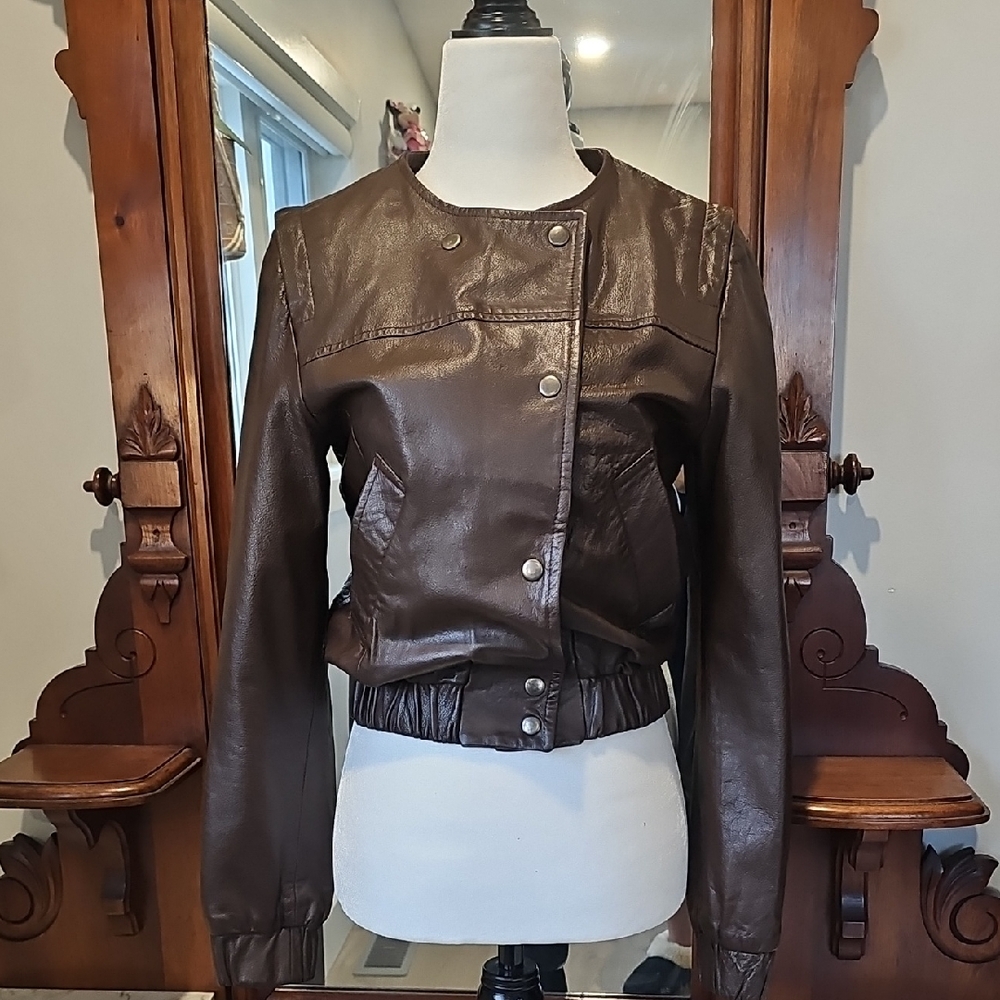 Brown Leather Women's Jacket
